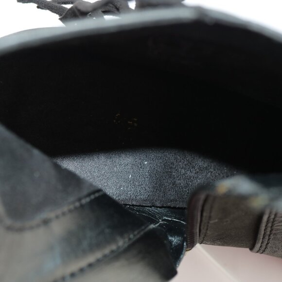 Clarks Womens Gelata Flora Boot Size 6.5 Black Leather Fringe Block Heel Bootie - Picture 10 of 11